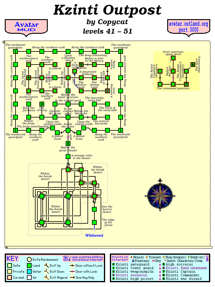 Avatar MUD Area Map - Kzinti Outpost.GIF