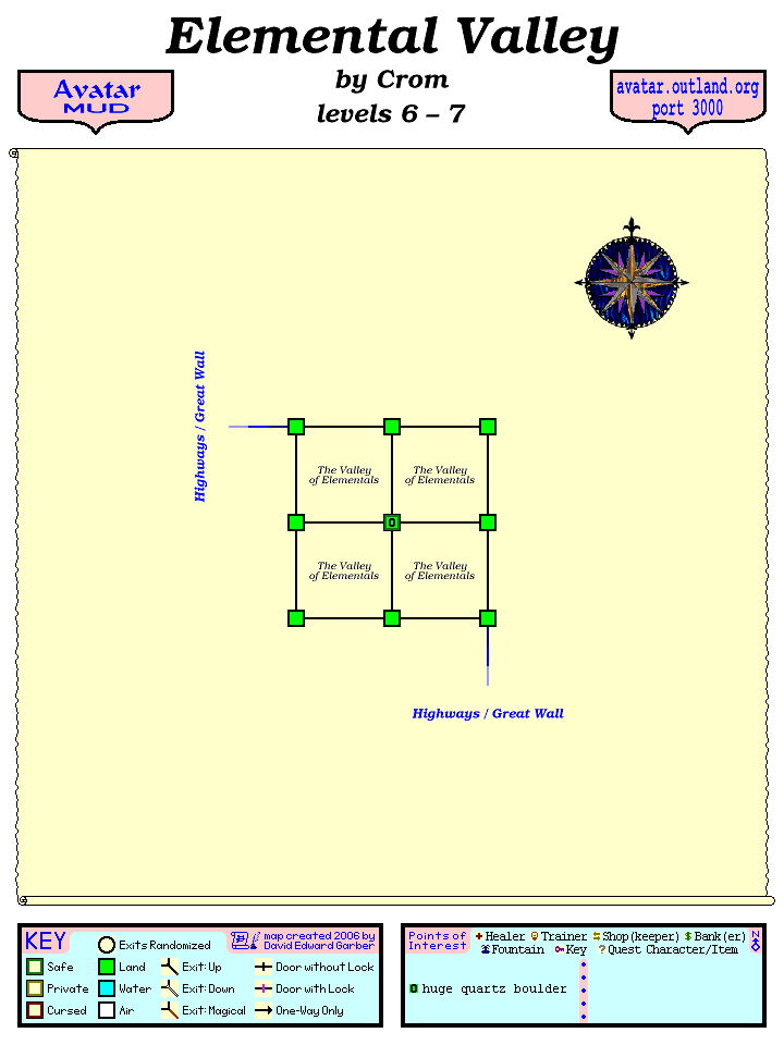 Avatar MUD Area Map - Elemental Valley.GIF